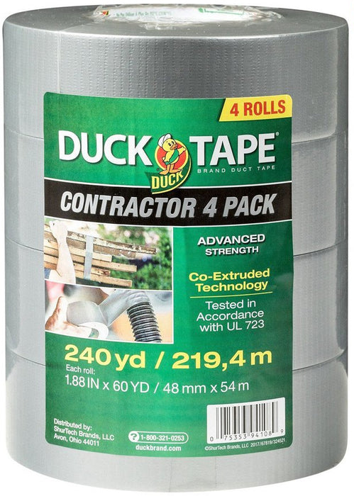 Duck Tape Contractor Duct Tape, 4-Pack, 4 ct