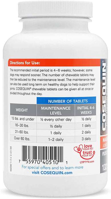 Consequin DS Joint Health Supplement For Dogs, 132 ct