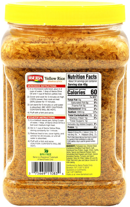 Iberia Yellow Rice Spanish Style , 3.4 lbs