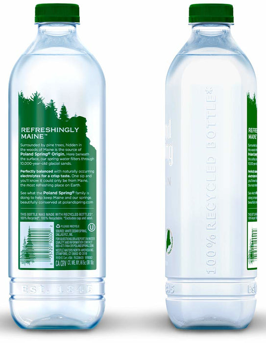 Poland Spring Water Bottles, 12 x 900 ml