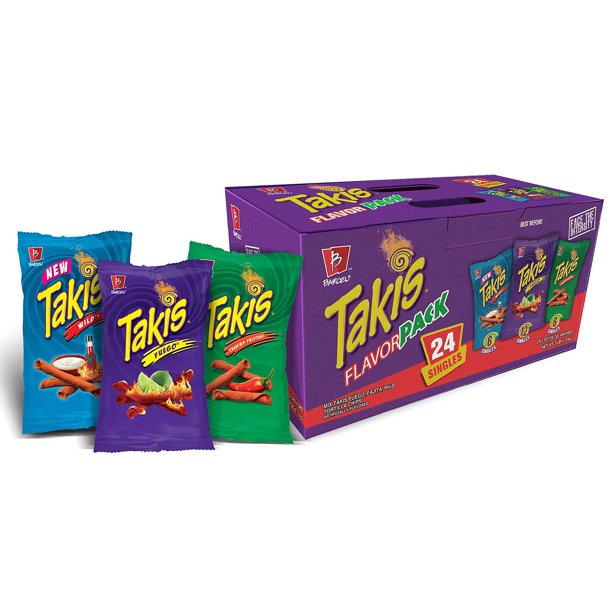 Takis Multi Flavor Pack, Variety Pack , 24 x 2 oz