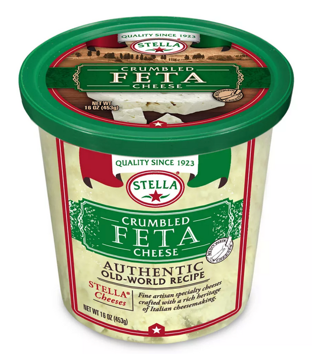 Stella Crumbled Feta Cheese , 16 oz