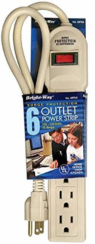 Bright-Way 6 Outlet Power Strip, 1 pc