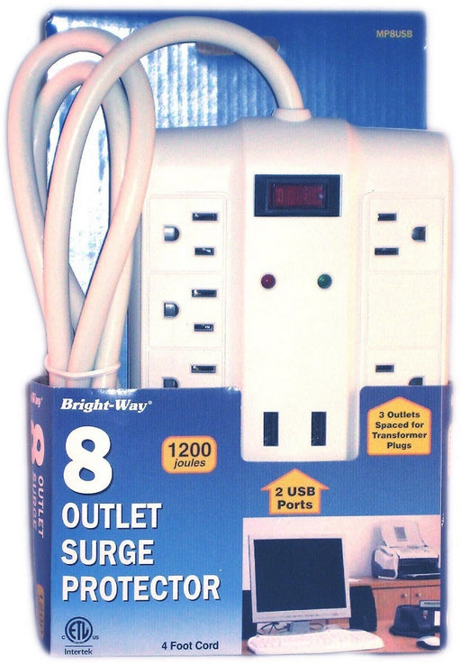 Bright-Way 8 Outlet Surge Protector, 1 pc