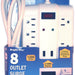 Bright-Way 8 Outlet Surge Protector, 1 pc