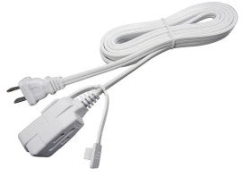 Bright-Way Extension Cord, White, 15 ft