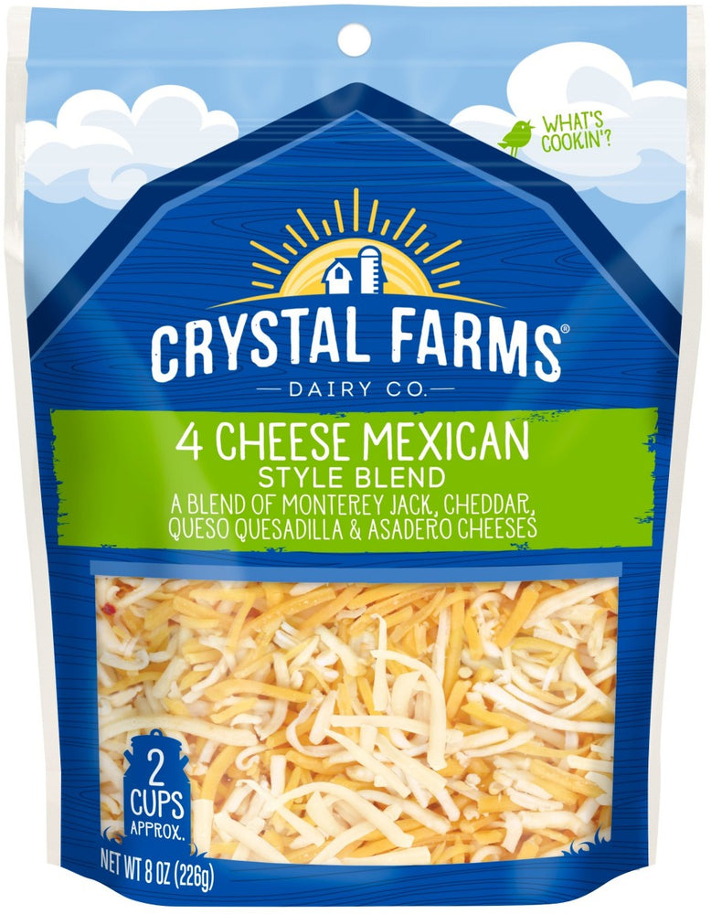 Crystal Farms 4 Cheese Mexican Style Blend , 8 oz