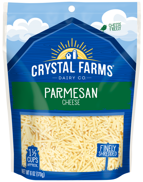 Crystal Farms Shredded Parmesan Cheese , 6 oz