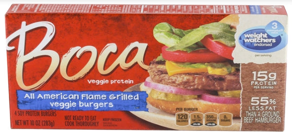 Boca All American Flame Grilled Veggie Burger, 10 oz
