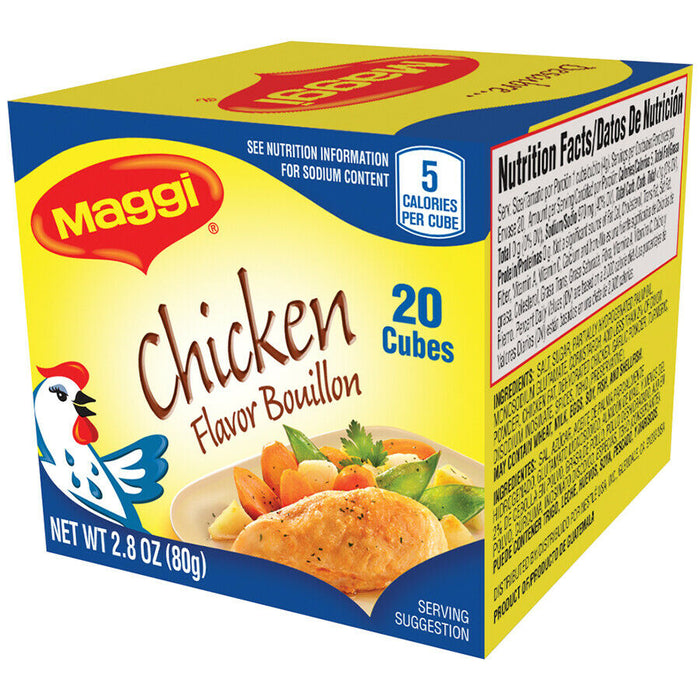 Maggi Chicken Flavor Buillon Cubes , 25 x 2.8 oz