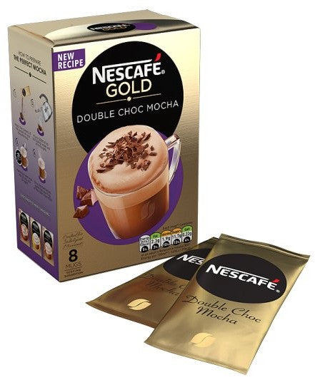 Nestle Nescafe Gold Sachets, Double Choc Mocha, 8 ct