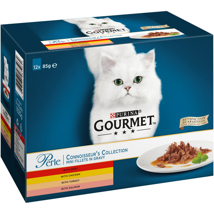 Purina Gourmet Connoisseur's Collection Mini Fillets In Gravy For Cats , 12 x 85 gr