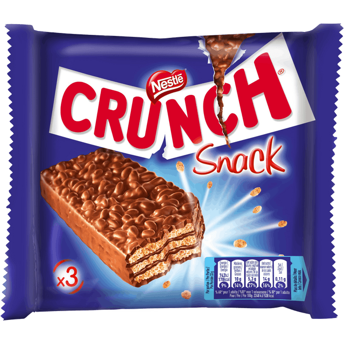 Nestle Crunch Chocolate Snacks, 3-Pack, 3 x 33 g
