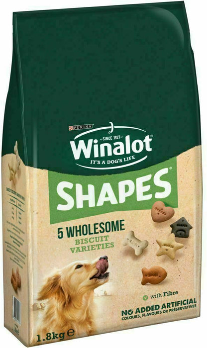 Purina Winalot Shapes 5 Wholesome Biscuits For Dogs, Variety Pack, 1.8 kg