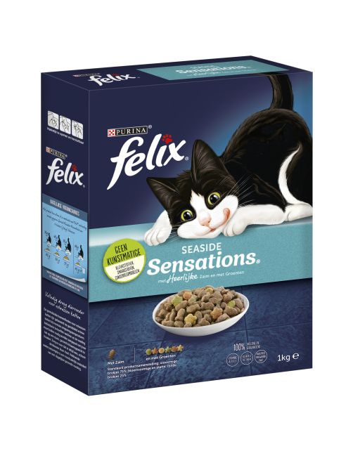 Purina Felix Seaside Sensations Salmon & Vegetables Cat Food , 1 kg