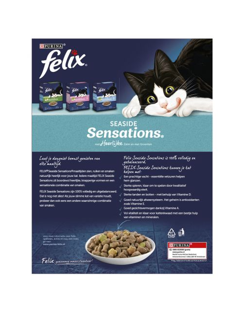 Purina Felix Seaside Sensations Salmon & Vegetables Cat Food , 1 kg