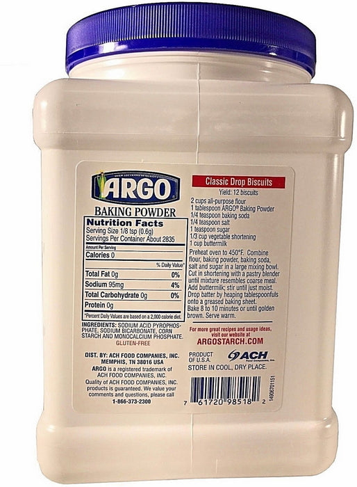 Argo Double Acting Baking Powder , 60 oz