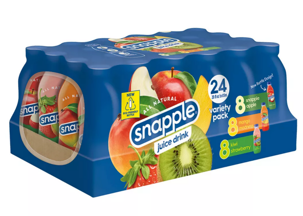 Snapple Juice Drink, Variety Pack, 24-Pack , 24 x 20 oz