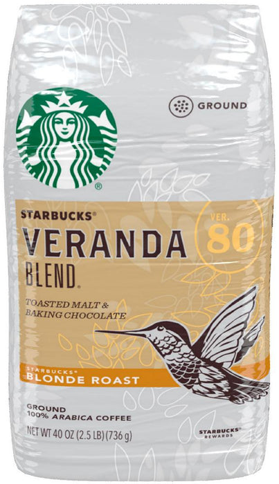 Starbucks Veranda Blend 100% Arabica Ground Coffee, 40 oz