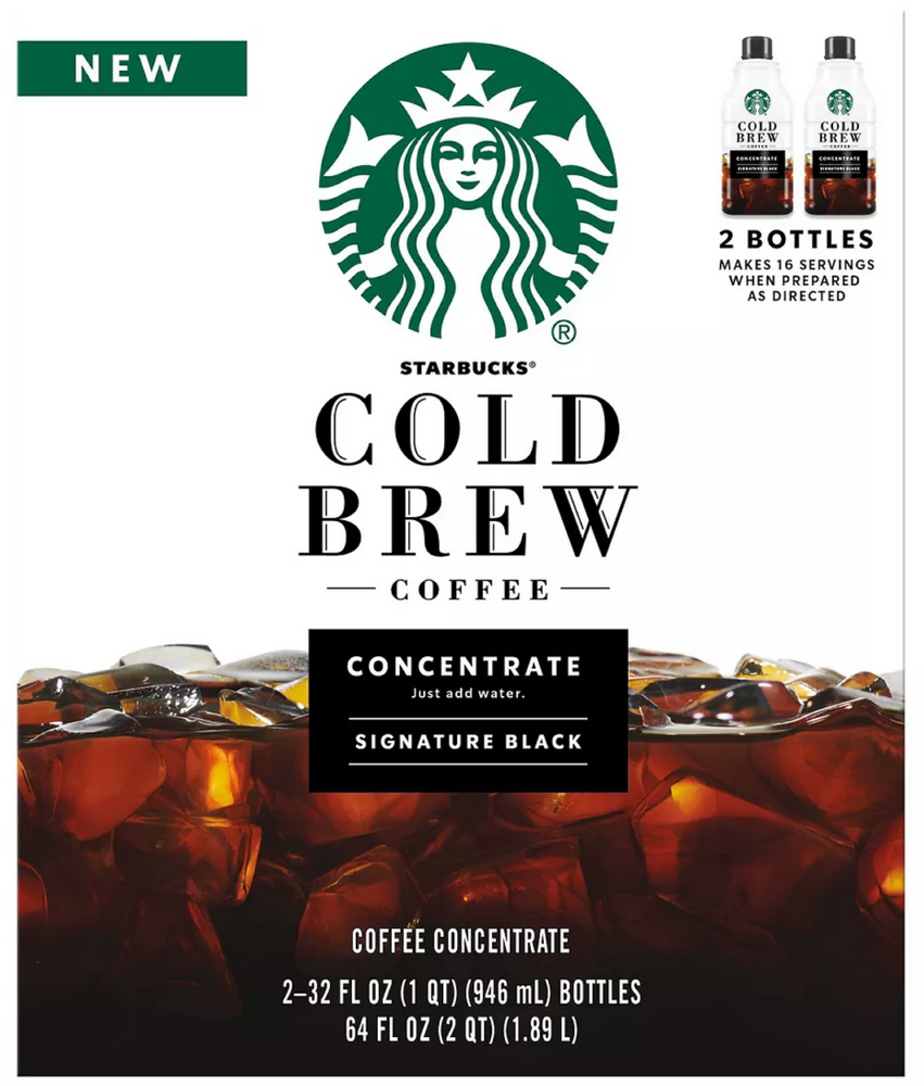 Starbucks Cold Brew Concentrate Coffee, 2-Pack , 2 x 32 oz