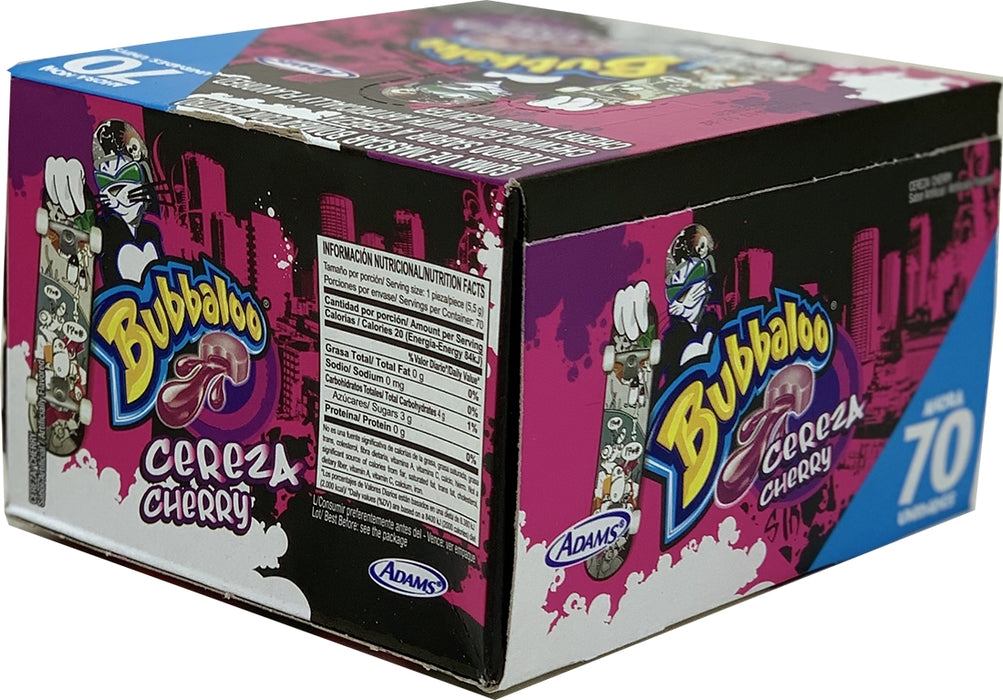 Bubbaloo Sour Cherry Bubble Gum, Value Pack, 70 ct