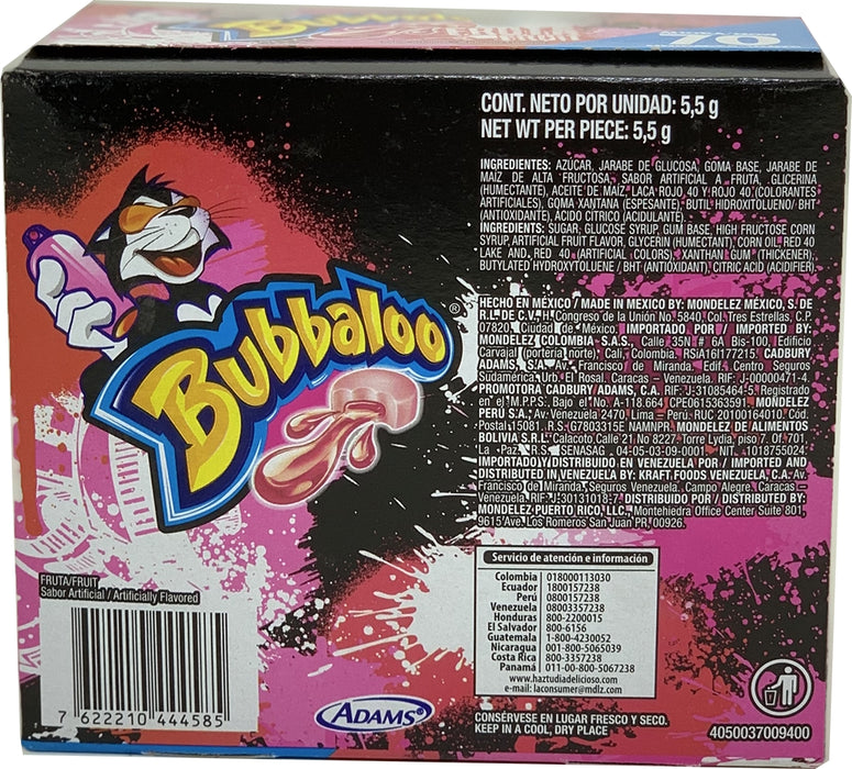 Bubbaloo Fruit Bubble Gum, Value Pack, 70 ct