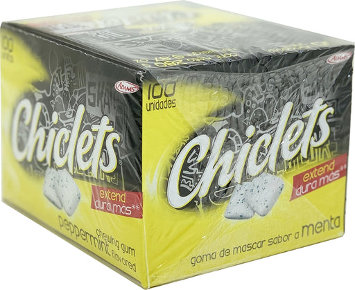 Chiclets Peppermint Bubble Gum, Value Pack, 2 x 100 ct