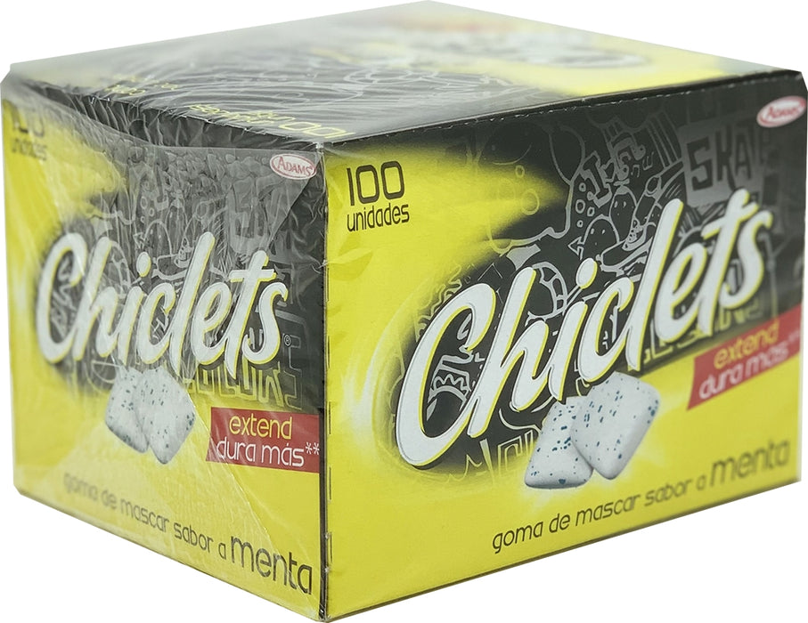 Chiclets Peppermint Bubble Gum, Value Pack, 2 x 100 ct