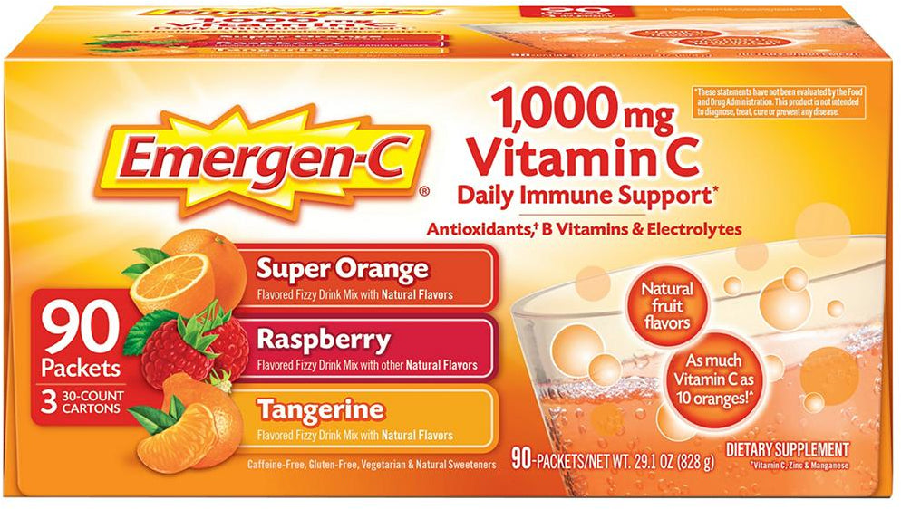 Emergen-C Daily Immune Support Vitamin C, 1000mg, 90 ct