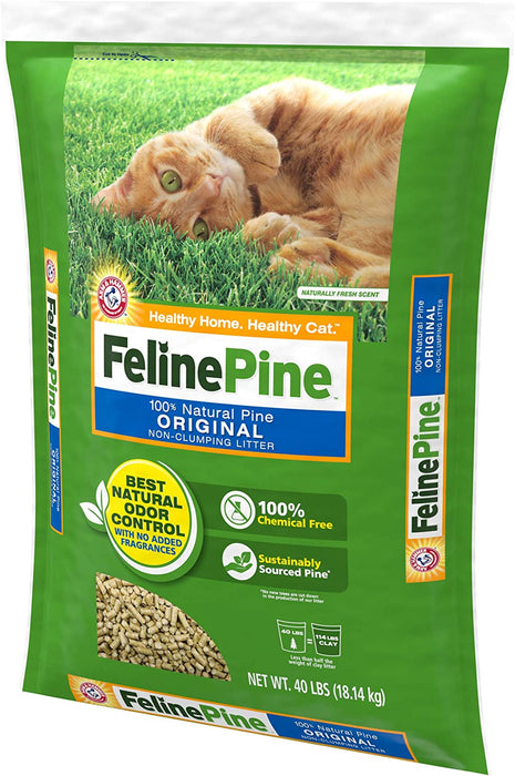 Arm & Hammer Feline Pine 100% Natural Pine Original Cat Litter , 40 lbs