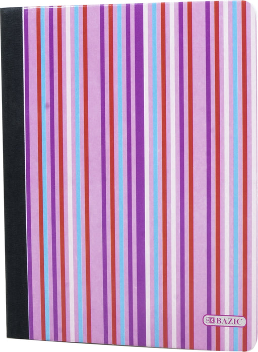 Bazic Composition Book, 24.7 x 19 cm, Striped (Available in More Colors), 100 sheets