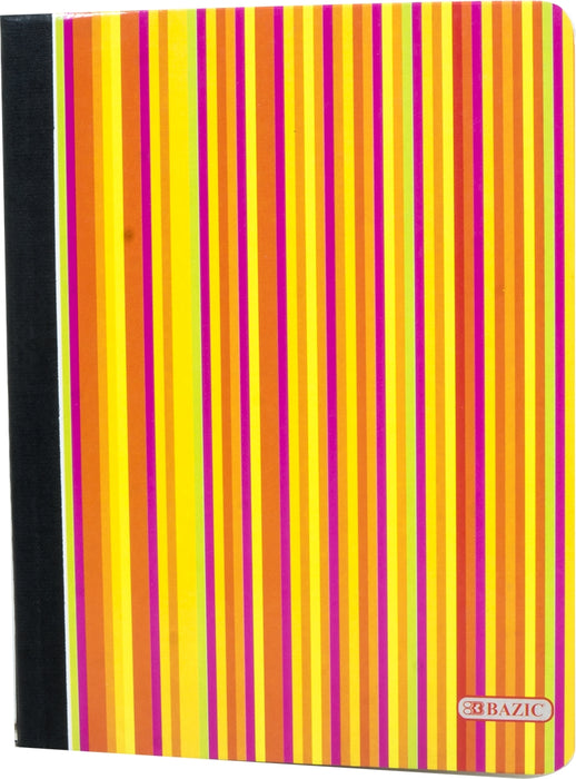 Bazic Composition Book, 24.7 x 19 cm, Striped (Available in More Colors), 100 sheets