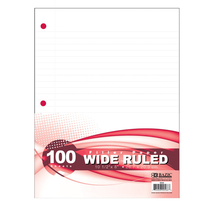 Bazic W/R Filler Paper , 100 ct