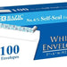 Bazic No 6 3/4 Self-Seal Envelopes, White, 100 ct