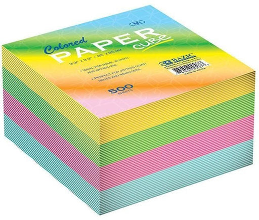 Bazic Colored Paper Cube, 500 ct