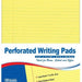 Bazic Perforated Writing Pad, Yellow Paper, 50 ct