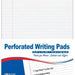 Bazic Perforated Writing Pad, White Paper, 50 ct