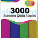 Bazic Standard (26/6) Metallic Color Staples, 3000 ct