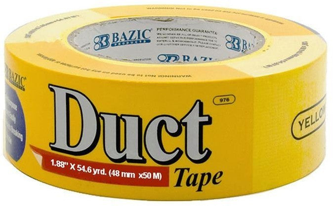 Bazic Yellow Duct Tape, 48 mm x 50 m