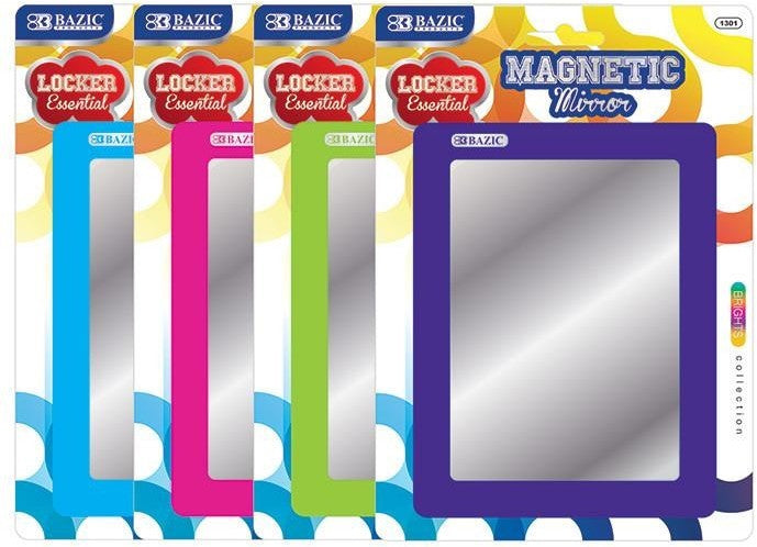 Bazic Magnetic Locker Mirror (Specify Color at Checkout), 