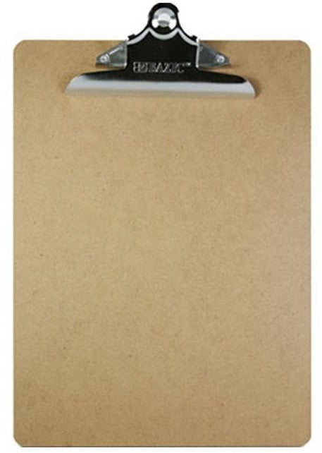 Bazic Hardboard Clipboard with Spring Clip, 1 ct