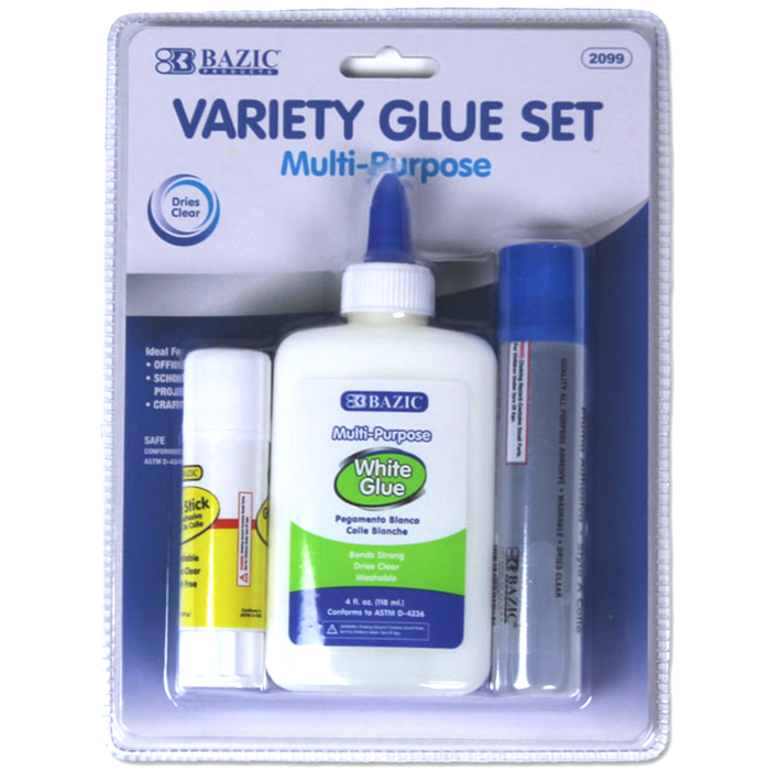 Bazic Variety Glue Set, 3 pcs