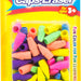 Bazic Erasers for Caps in Fun Neon Colors, 50 ct