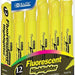 Bazic Highlighters Value Pack, Fluorescent Yellow, 12 ct