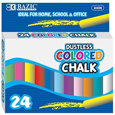 Bazic Assorted Color Chalk, 24 ct