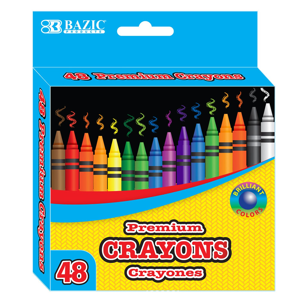 Bazic Premium Color Crayons , 48 pcs