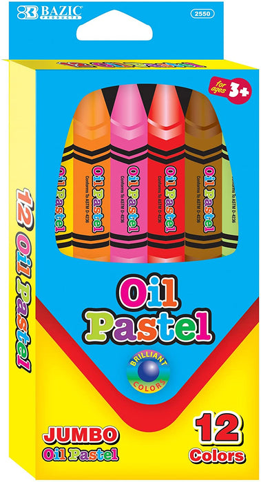 Bazic Color Oil Pastel , 12 pcs