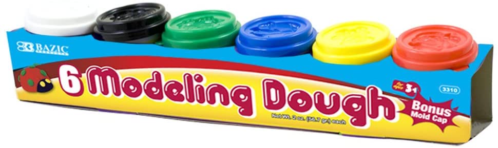 Bazic Multi-Color Modeling Dough , 6 pcs