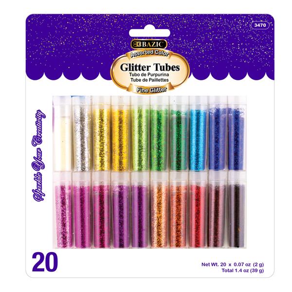 Bazic Color Glitter Tubes , 20 pcs