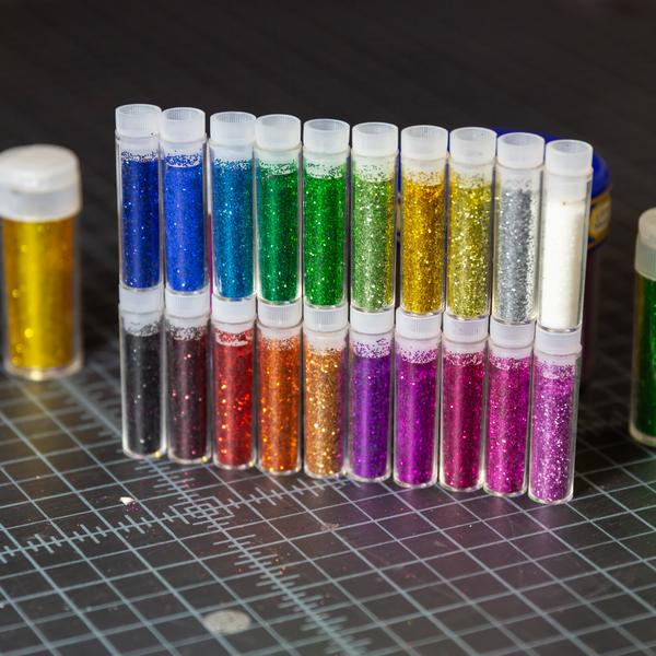 Bazic Color Glitter Tubes , 20 pcs